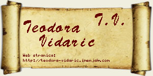 Teodora Vidarić vizit kartica